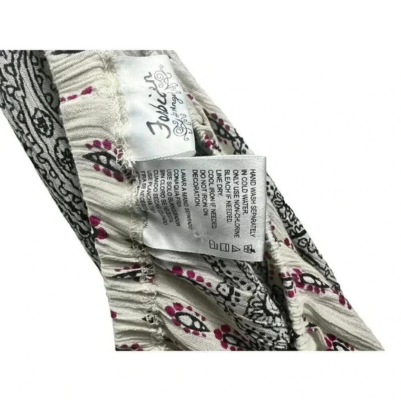 FORBIDDEN LOS ANGELES Maxi Skirt M Tiered Long Beaded Orange Pink Embellished - Picture 6 of 12